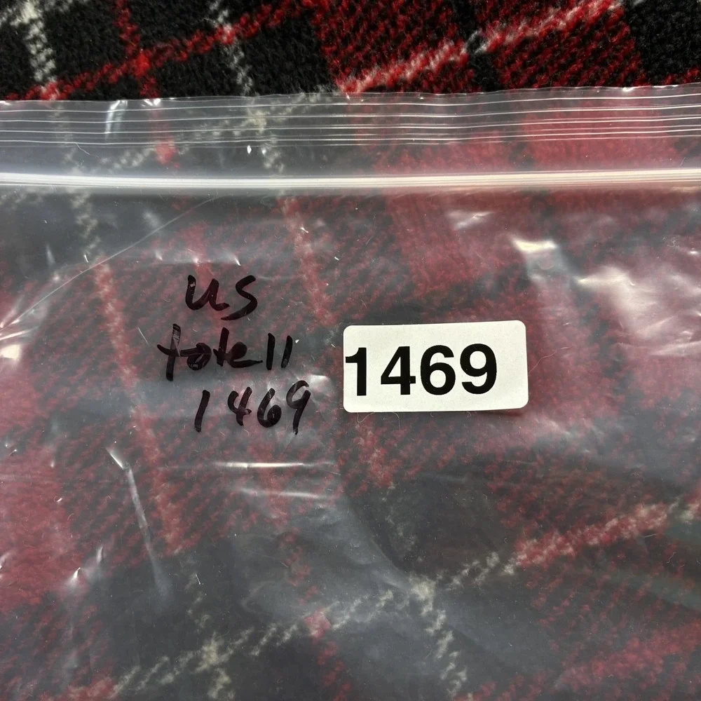 Lauren Ralph Lauren 1/4 Zip Plaid Fleece Men's Medium Red Tartan USA‎ Made VTG